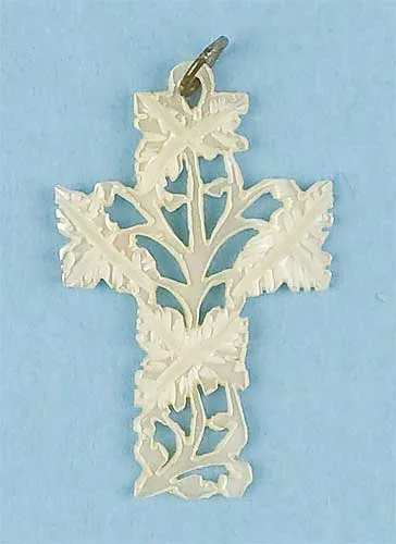 Mother-of-Pearl Vine Cross: 1-1/2"