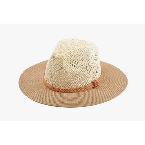 Natural Straw Fedora Hat