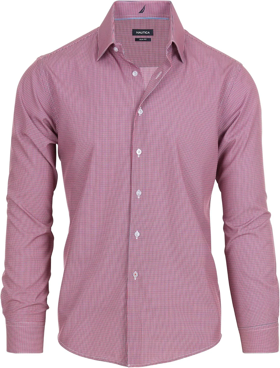 Nautica Slim Fit Mens Dress Shirts Long Sleeve Button Down Wrinkle Free Formal 4-Way Stretch