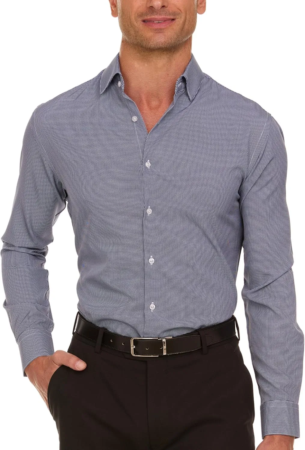 Nautica Slim Fit Mens Dress Shirts Long Sleeve Button Down Wrinkle Free Formal 4-Way Stretch