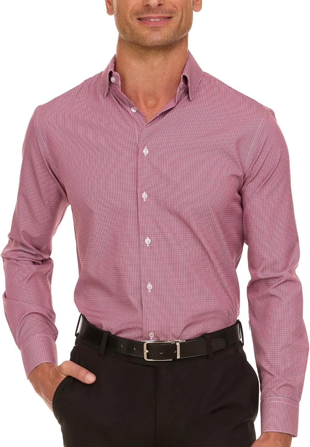 Nautica Slim Fit Mens Dress Shirts Long Sleeve Button Down Wrinkle Free Formal 4-Way Stretch