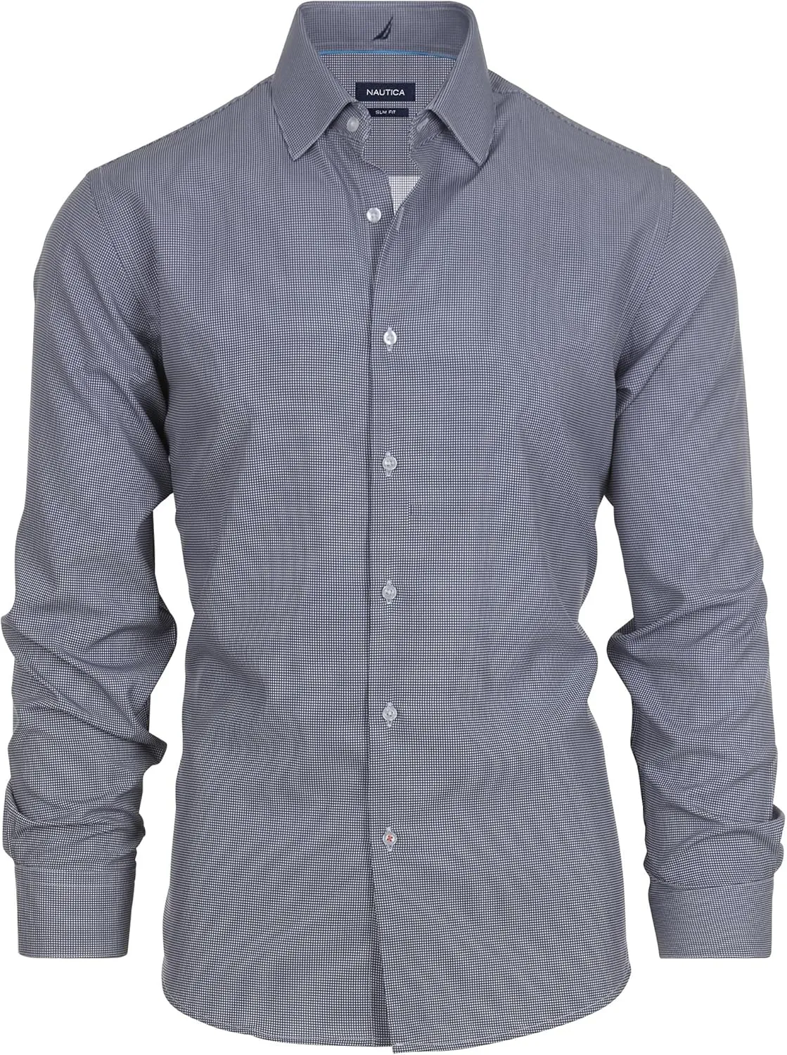 Nautica Slim Fit Mens Dress Shirts Long Sleeve Button Down Wrinkle Free Formal 4-Way Stretch