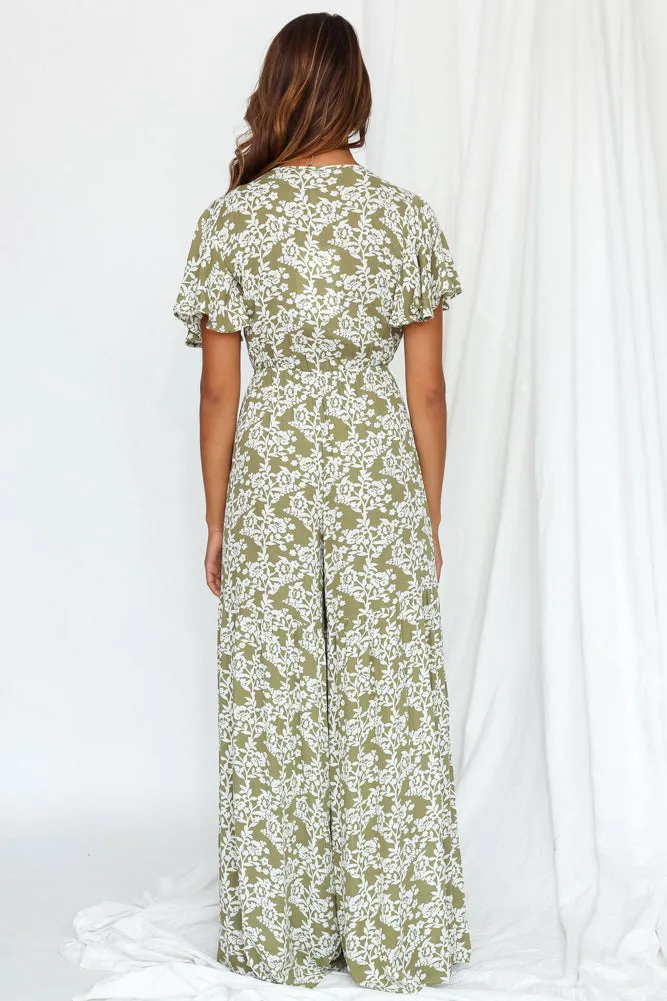 Night Blues Jumpsuit Olive