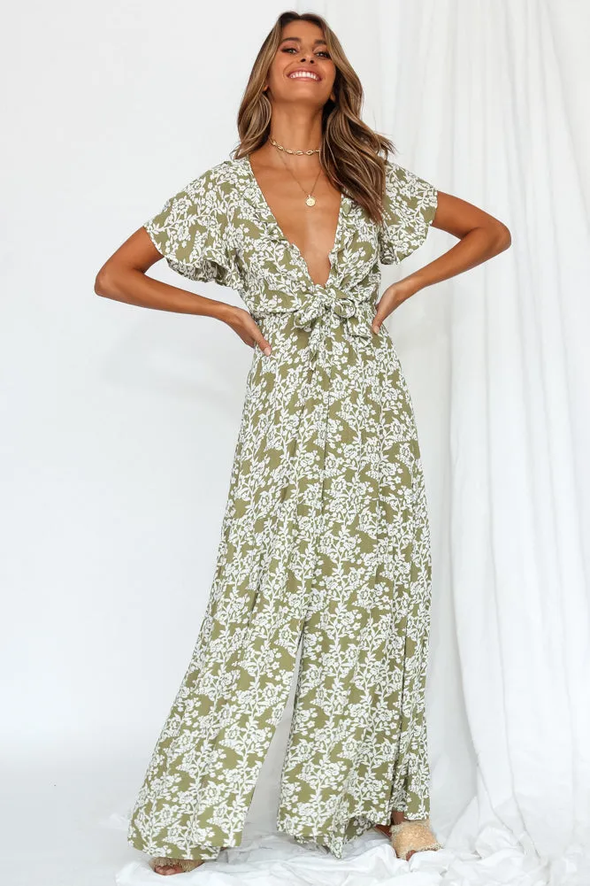 Night Blues Jumpsuit Olive