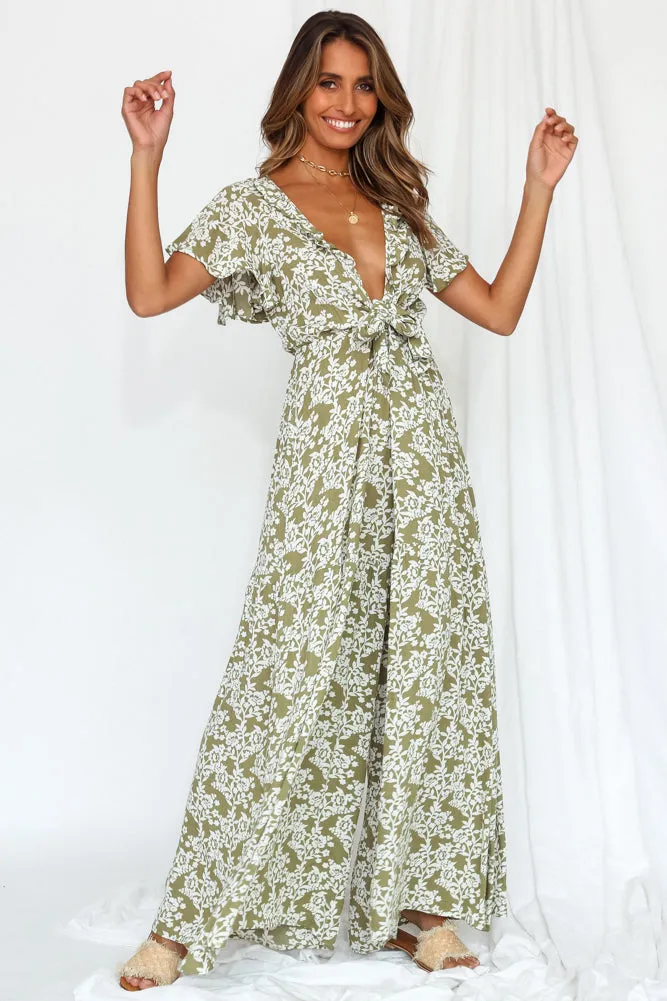 Night Blues Jumpsuit Olive