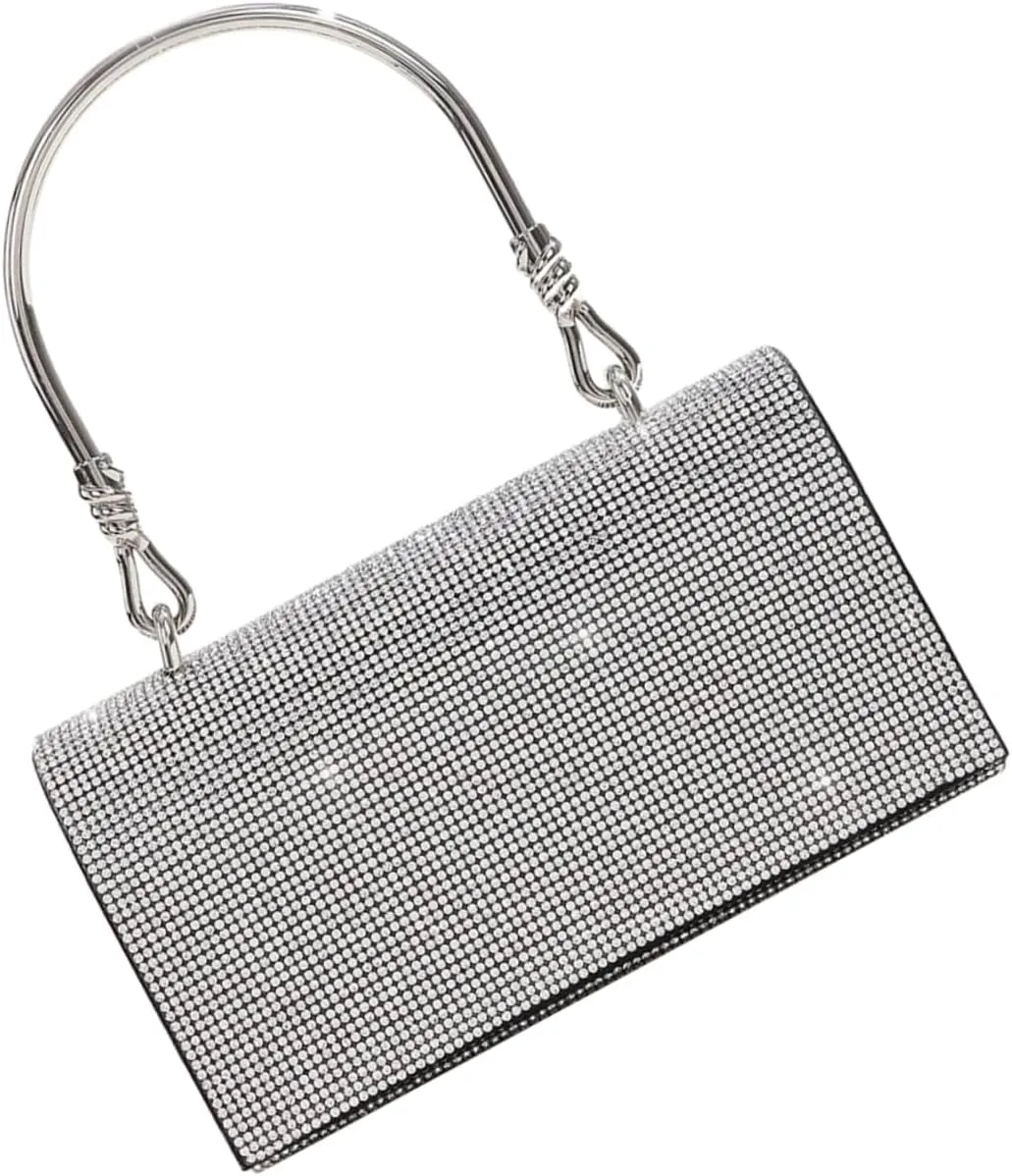 NOLITOY Fashionable Chain Purse Lady's Evening Bag Crystal Stylish for Party Banquet Wedding