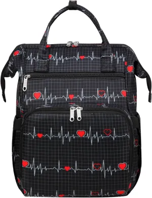 Nurse Backpack Nursing Bags Totes for Nurses Work Medical Home Health Travel Clinical Bookbag Nursing Essentials Supplies College Laptop Compartment Pockets Graduation Appreciation CNA Home Visit Gift