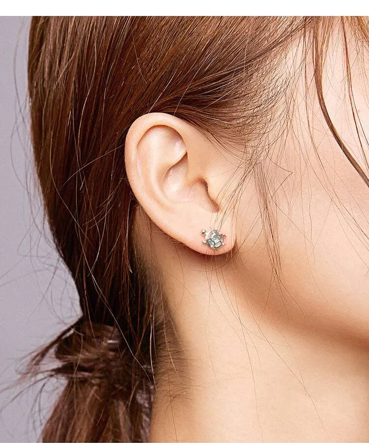 Ocean Blue Turtles Stud Earrings