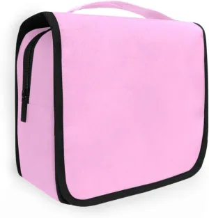ODAWA Pearl Pink Toiletries Bag Large Capacity Hanging Cosmetic Case Spacious Toiletry Bag for Women and Men