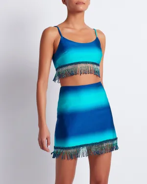 OMBRE BEADED MINI SKIRT