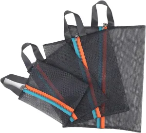 Pack of 4 Sturdy Meshes Travel Organizers Bags Accessory for Luggage and Home Storage Portable and Breathable Designs