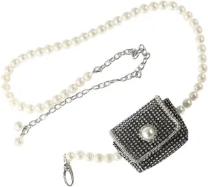 Pearl Pouch Waist Purse for Women Pearl Purses for Women Fashionable Chain Bag Stylish Mini Pouch