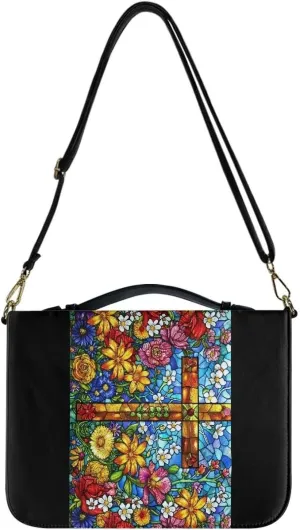 Personalized PU Bible Cover with Strap Church Book Cover,Custom Carrying Bible Case Bible Protective