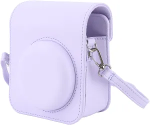 Pomya Instant Camera Case, PU Mini Camera Protective for Fujifilm InstaxMini 12, Portable Travel, Unisex, Iris Purple