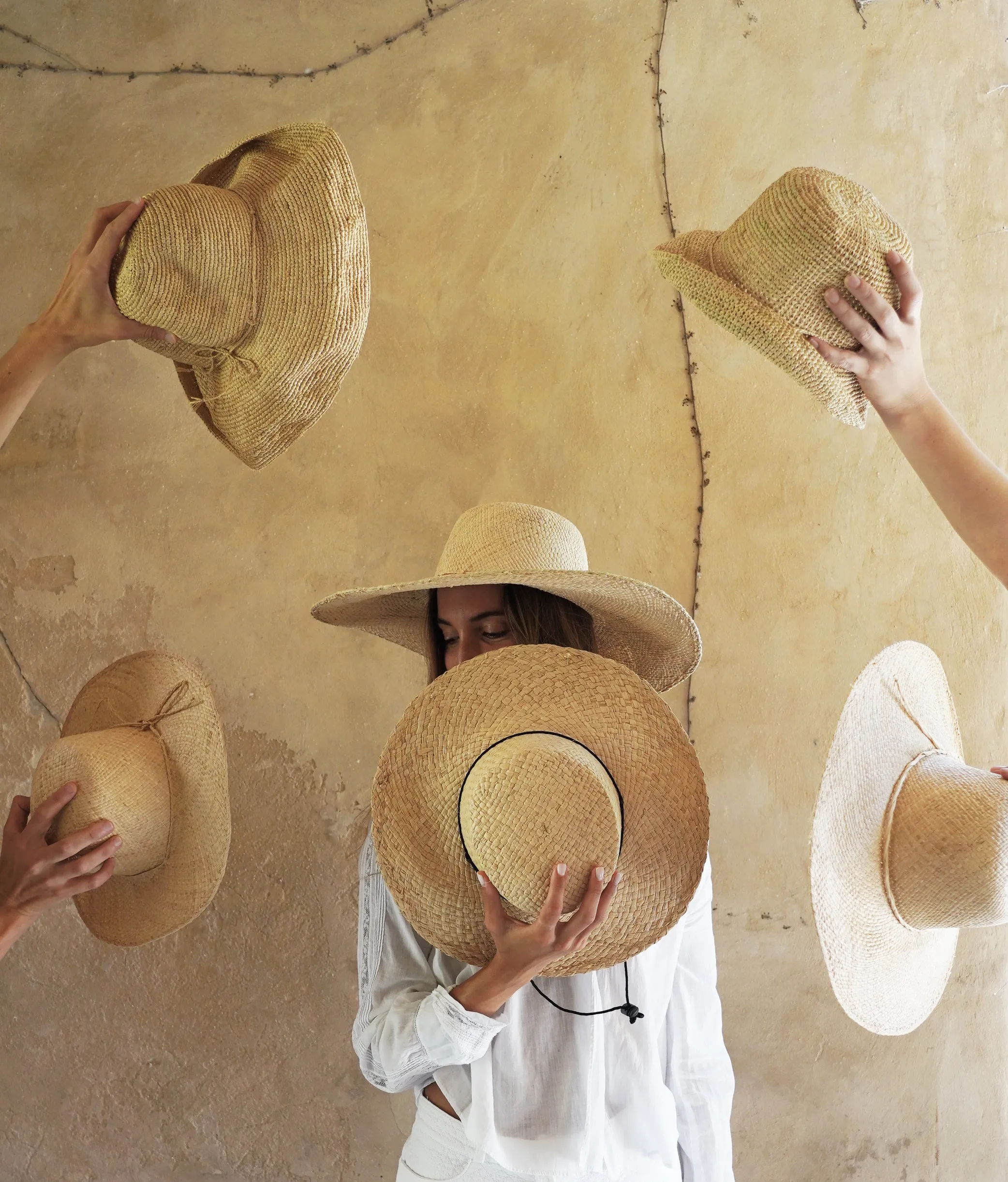 RAFIA SUN HAT~NARROW