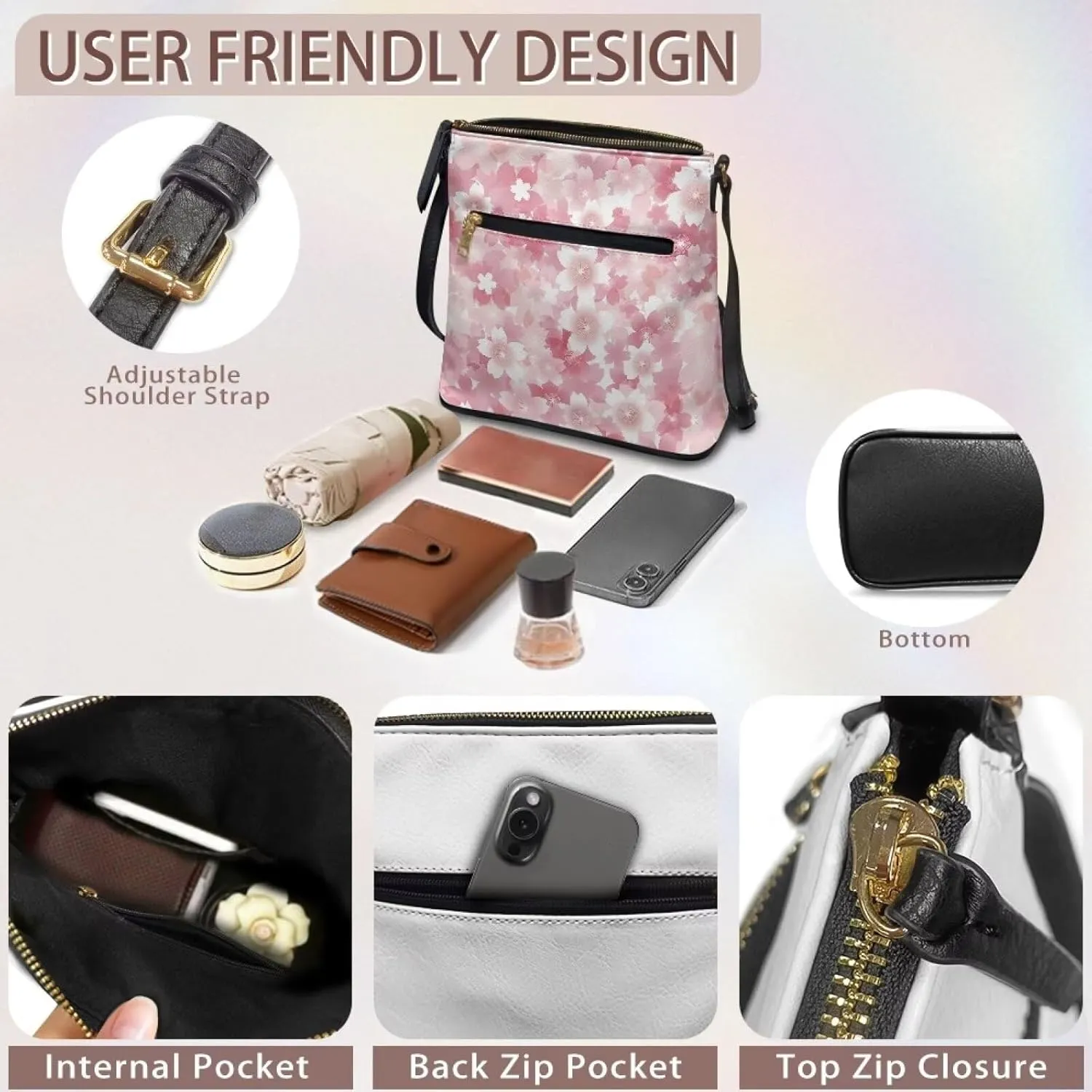 Satchel Bags for Women Crossbody Women Shoulder Bag Stylish Sling Bag Large Purse PU Leather Handbag