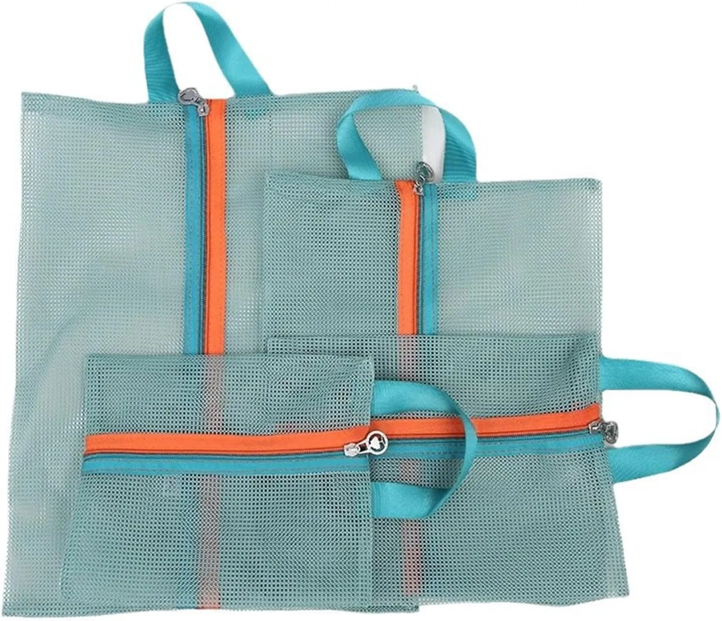Set Of 4 Multipurpose Polyester Meshes Storage Bags For Clothes And Accessories Ideal For Travel And Home Organization