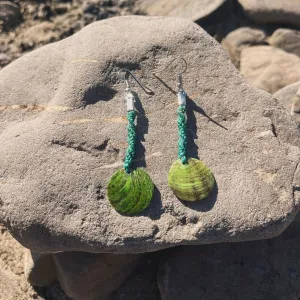 Shell and Macram  Earrings