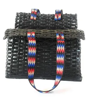 Sonas Creation Black Large Satchel/Ladies Purse/Tote (Eco Friendly & Handmade)