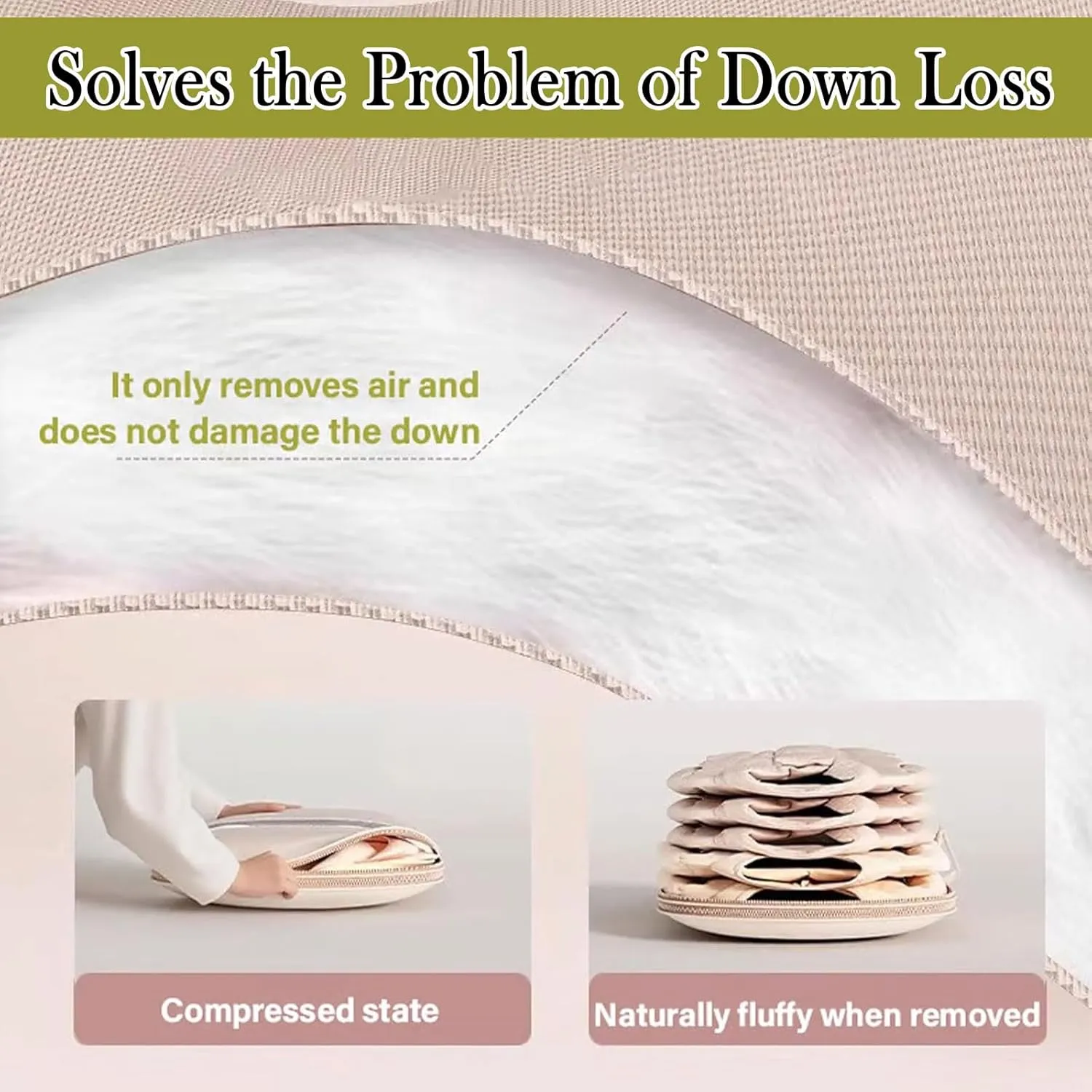 Space Saving Hanging Garment Bag With Self Compression Zipper, 2025 New Space Saving Bags, Dust Cover Clothes Bags Travel Organizer For Clothes, Suits, Coats Or Jackets (1PCS-Beige,M)