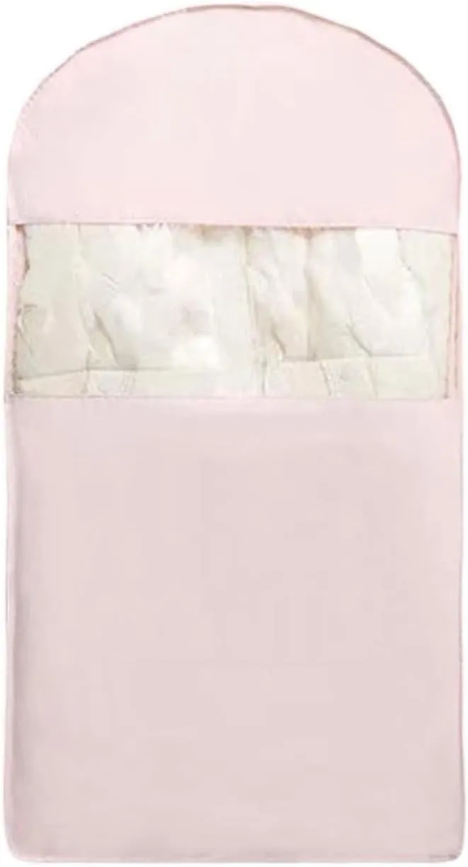 Space Saving Hanging Garment Bag With Self Compression Zipper, Dustproof Clothes Cover, Zipper Space Saving Hanging Clothes Bags, Down Coat Compression Dust Cover For Closet Storage(Pink,M)