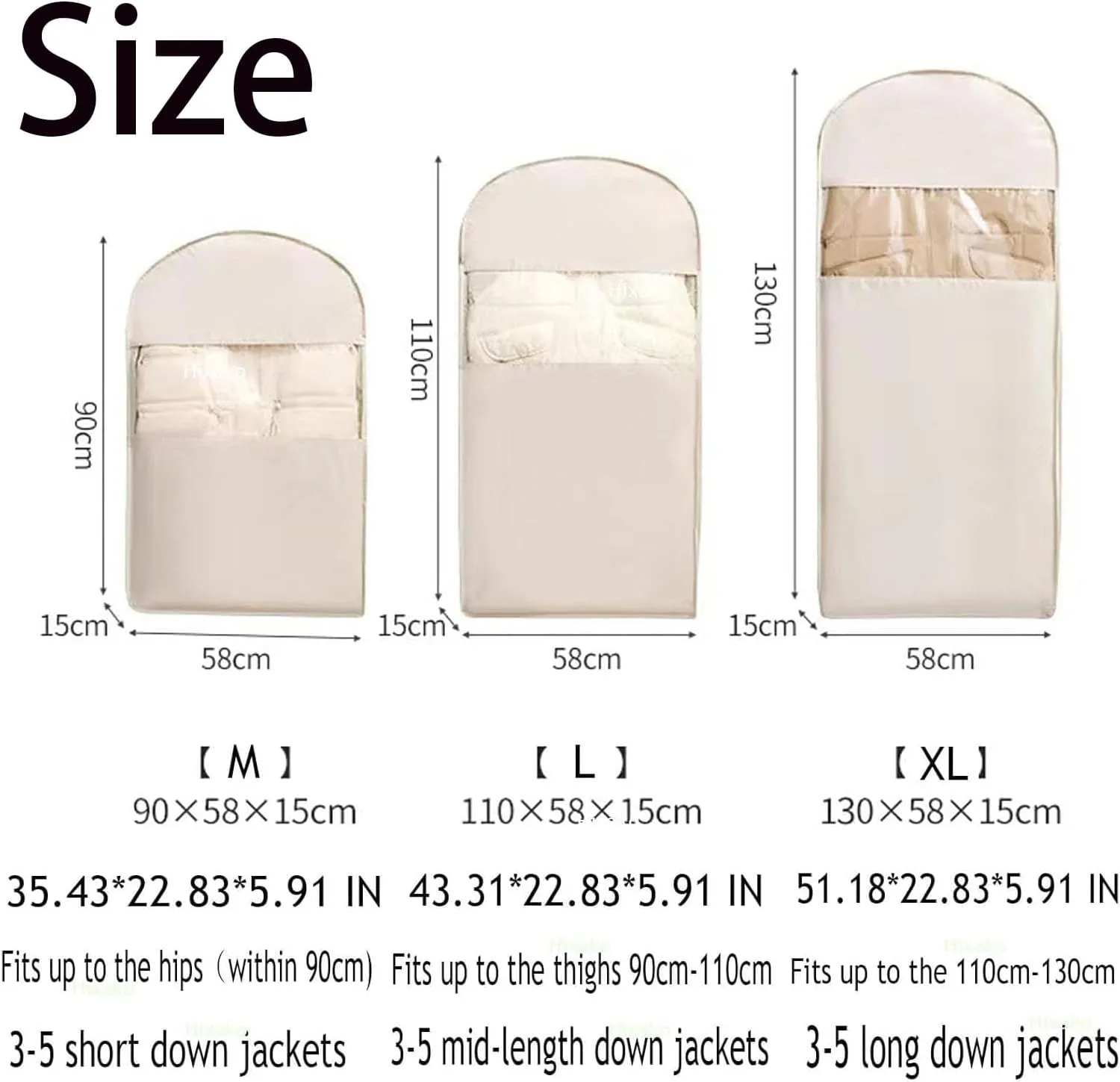 Space Saving Hanging Garment Bag with Self Compression Zipper,Space Saving Hanging Protector,Dust Cover Clothes Bags for Down Coat,Winter Coat Storage (Pink, Small)
