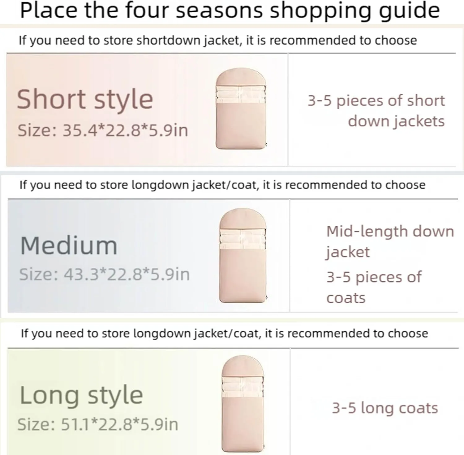 Space Saving Hanging Garment Bag with Self Compression ZipperWinter Clothing Down Jacket space-saving Garment BagIdeal for Storing Thick Clothess Garment Bags (Pink, Small)