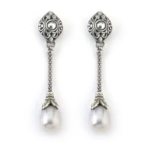 Sterling Silver Pearl Drop "Penurunan Earrings"