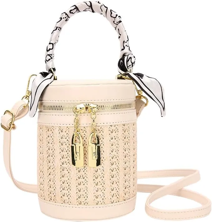Stylish Christmas Gifts for Women: Vintage Crossbody Handbag & Bucket Tote Bag Makeup Bag  Perfect for Holiday Glam!