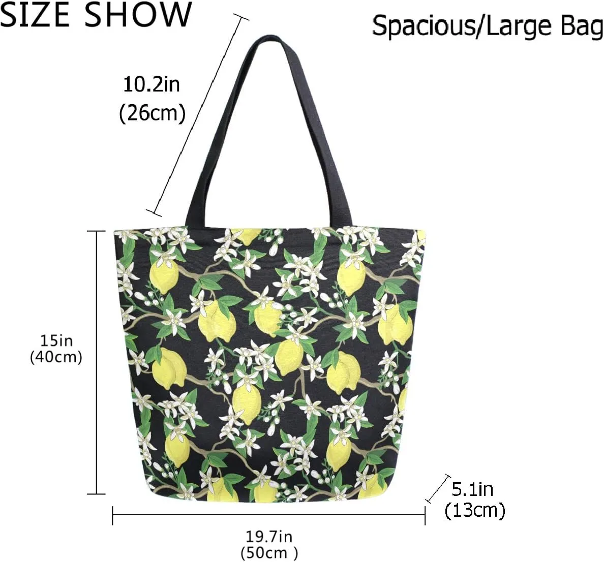 Stylish Funny Pattern Extra Large Shoulder Tote Bag for Beach Travel Weekender Gym Grocery Shopping