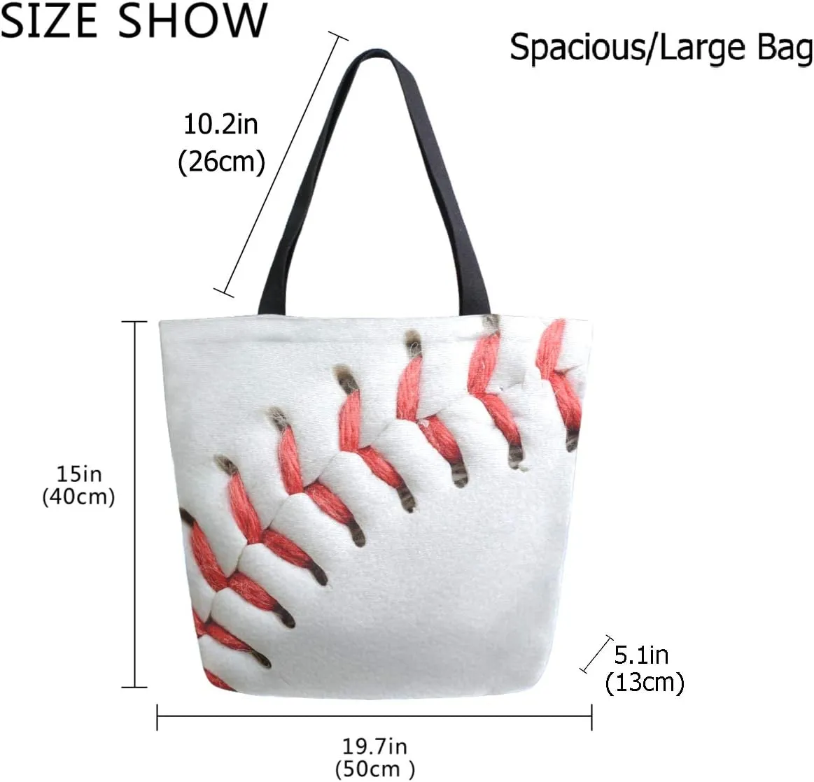 Stylish Funny Pattern Extra Large Shoulder Tote Bag for Beach Travel Weekender Gym Grocery Shopping