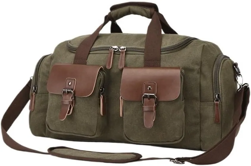 Stylish Garment Duffle Bag for Business Leisure Travel Weekender Overnight Waterproof Waxed Canvas