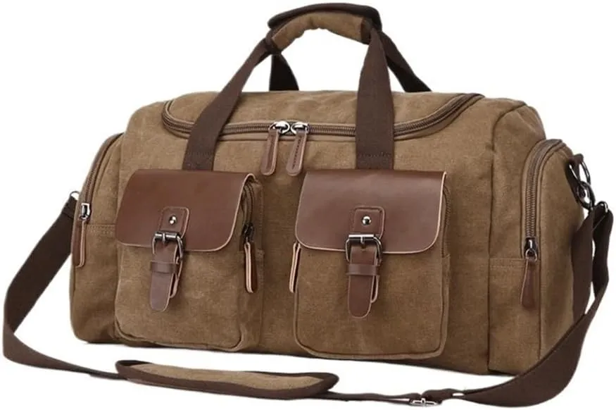 Stylish Garment Duffle Bag for Business Leisure Travel Weekender Overnight Waterproof Waxed Canvas