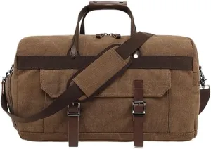 Stylish Garment Duffle Bag For Business Leisure Travel With Shoe Pouch Canvas Duffel Bags Reinforced Handles