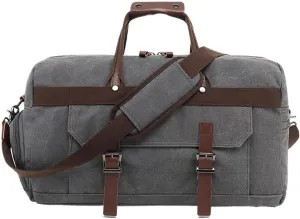 Stylish Garment Duffle Bag For Business Leisure Travel With Shoe Pouch Canvas Duffel Bags Reinforced Handles