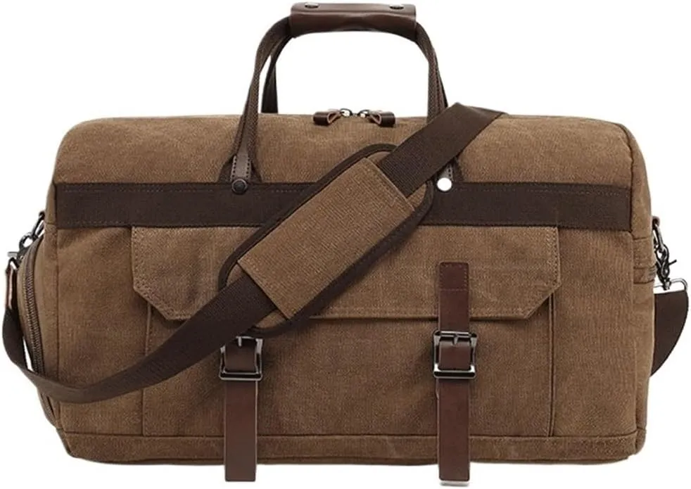 Stylish Garment Duffle Bag For Business Leisure Travel With Shoe Pouch Canvas Duffel Bags Reinforced Handles