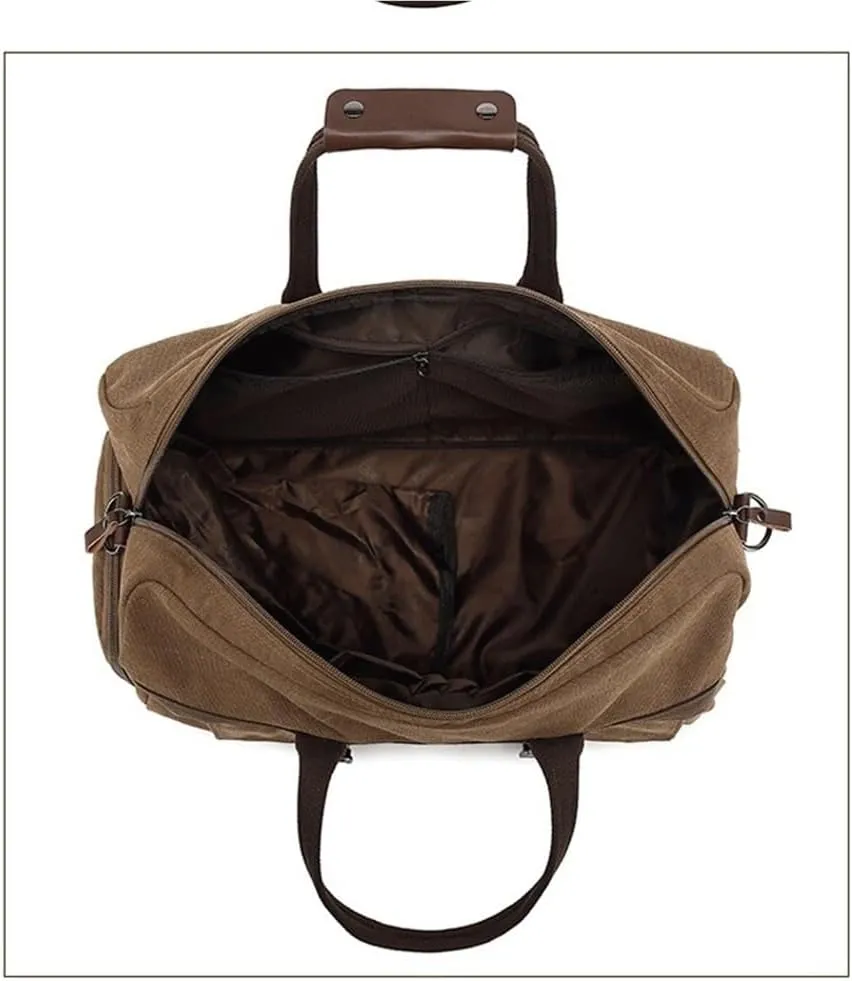 Stylish Garment Duffle Bag For Business Leisure Travel With Shoe Pouch Canvas Duffel Bags Reinforced Handles