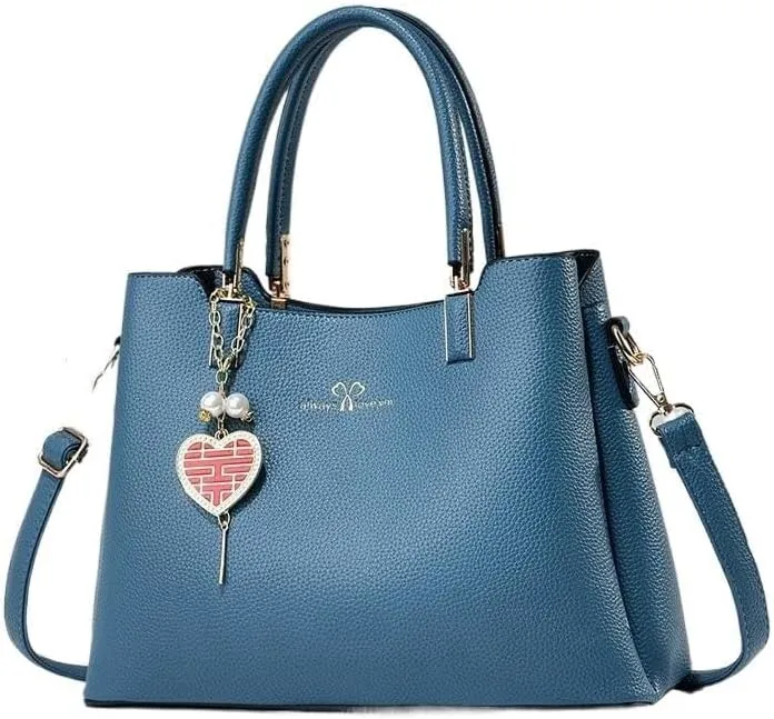 Stylish Purse Top Handle Women Shoulder Bag Satchel Lady Large Capacity Cross-Body Bag Leisure Solid Color