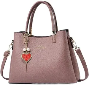 Stylish Purse Top Handle Women Shoulder Bag Satchel Lady Large Capacity Cross-Body Bag Leisure Solid Color