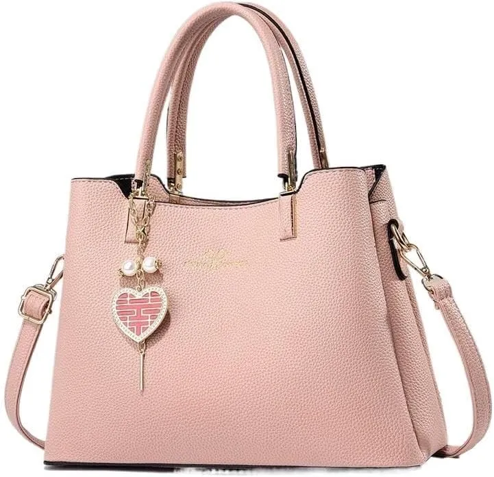Stylish Purse Top Handle Women Shoulder Bag Satchel Lady Large Capacity Cross-Body Bag Leisure Solid Color