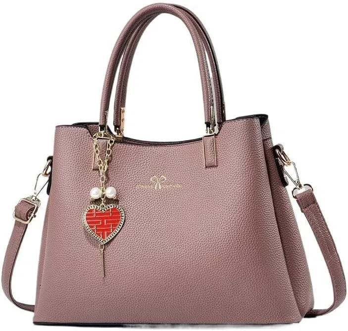 Stylish Purse Top Handle Women Shoulder Bag Satchel Lady Large Capacity Cross-Body Bag Leisure Solid Color