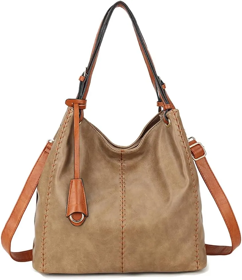 Stylish Tote Bag Handbags Womens Shoulder Bag Leather Totes Vintage Hobo Bags Large Satchel Ladies Crossbody Bag