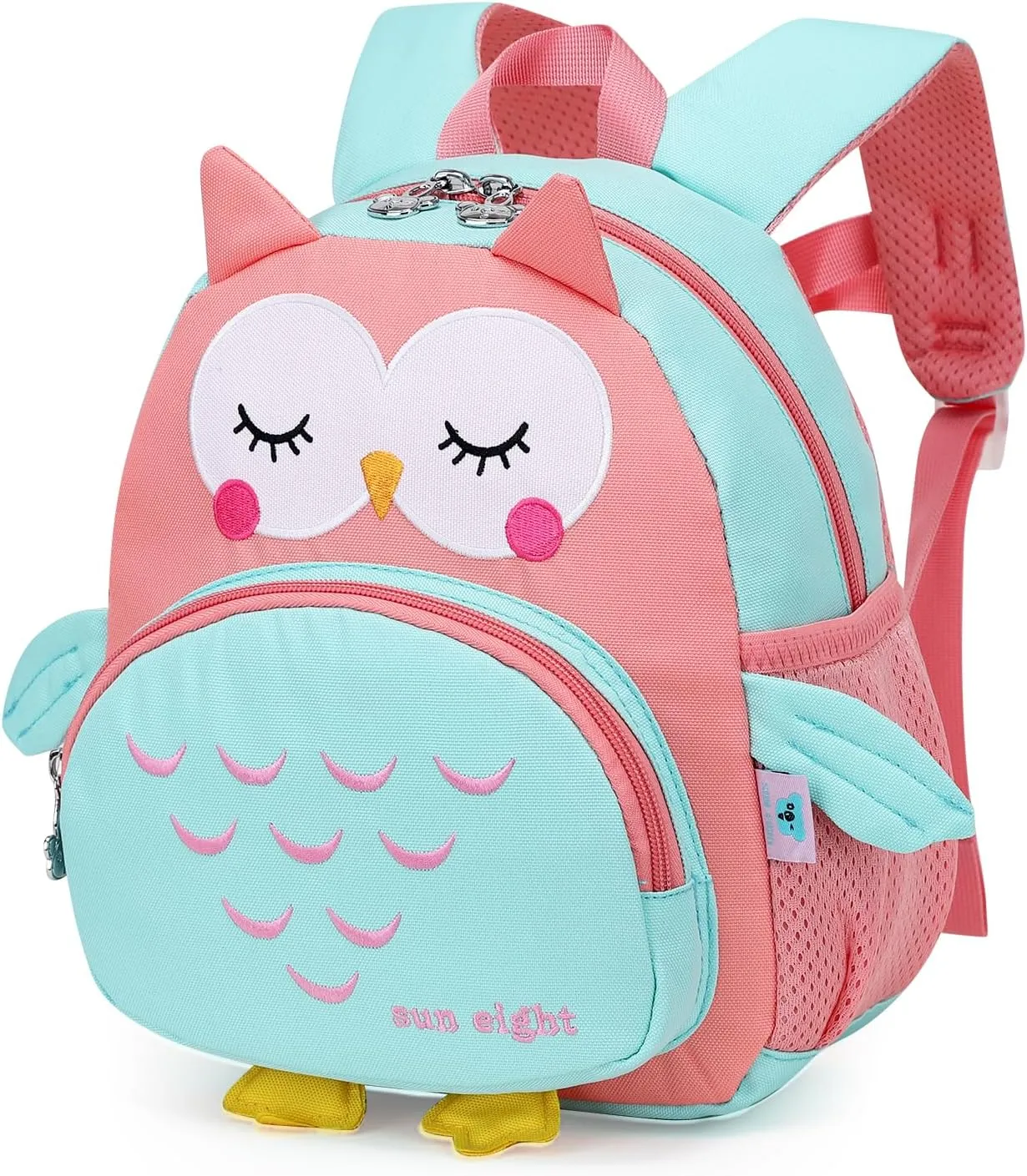 SUN EIGHT Preschool Backpack Toddler for Girls Animal Waterproof Kids Backpack 3D Cartoon School Bag for Baby Girl Boy 1-5 YearsCute Owl