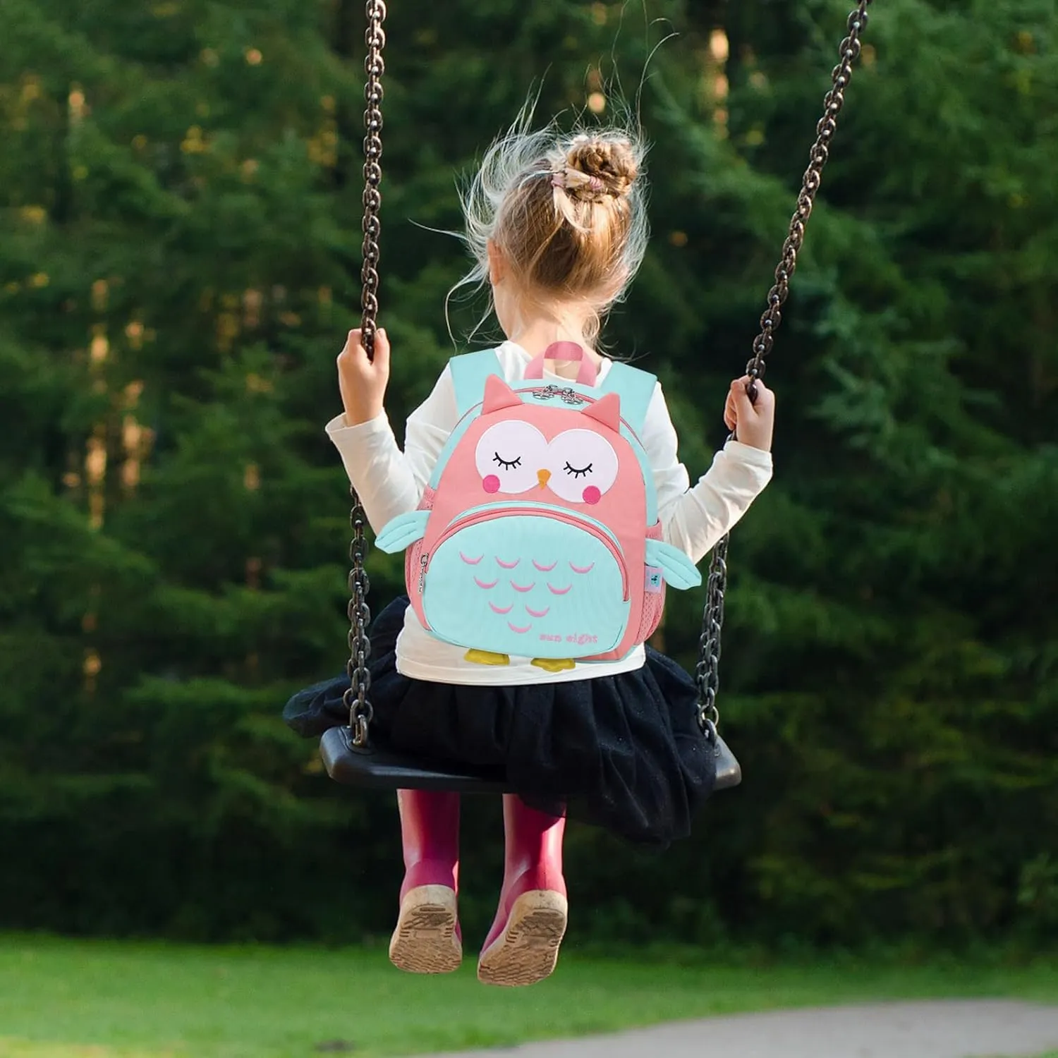 SUN EIGHT Preschool Backpack Toddler for Girls Animal Waterproof Kids Backpack 3D Cartoon School Bag for Baby Girl Boy 1-5 YearsCute Owl