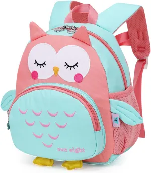 SUN EIGHT Preschool Backpack Toddler for Girls Animal Waterproof Kids Backpack 3D Cartoon School Bag for Baby Girl Boy 1-5 YearsCute Owl