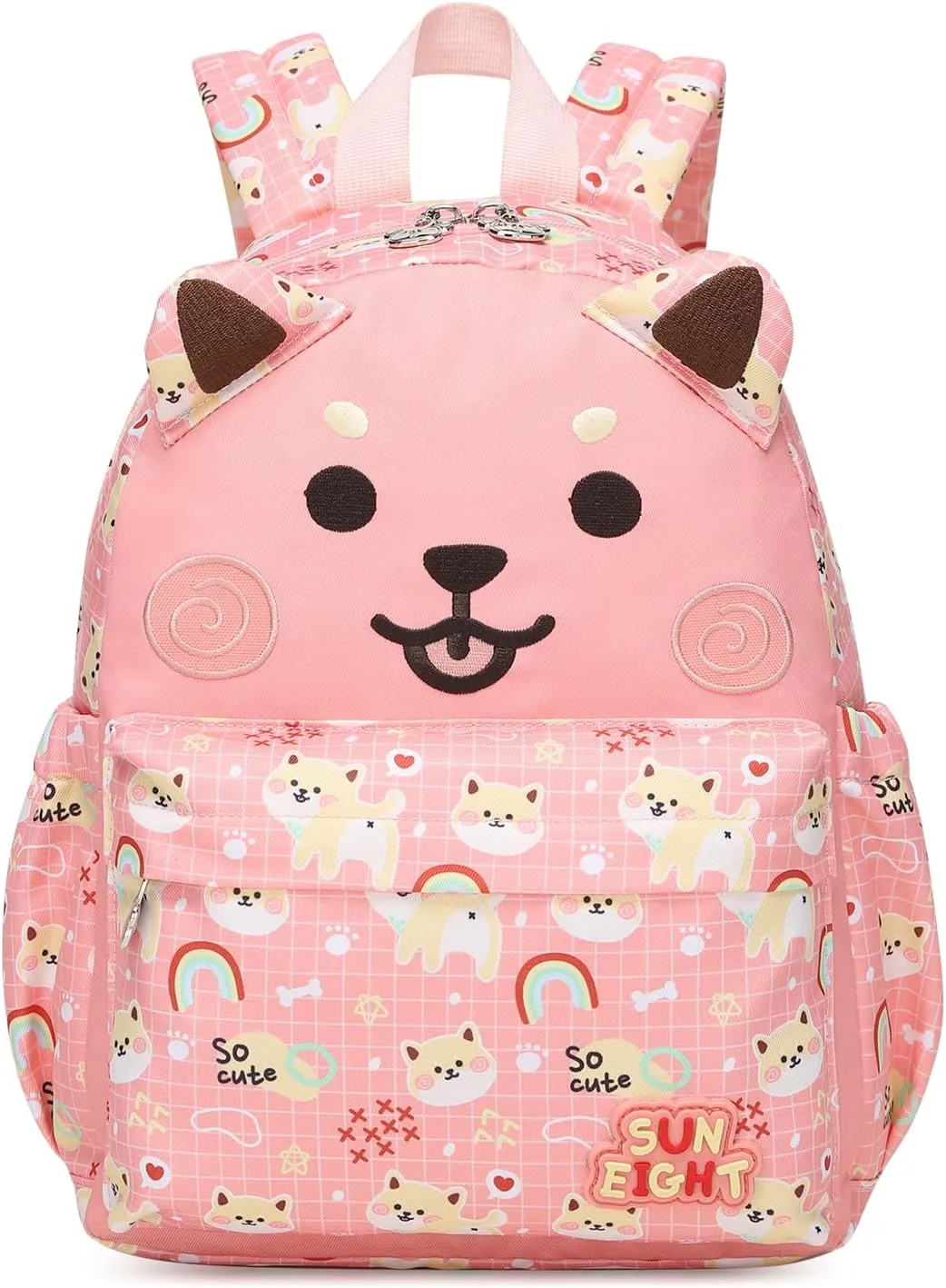 SUN EIGHT Toddler Backpack for Girls 2-5,Kindergarten Backpack for Girls,Preschool Backpack(Puppy)