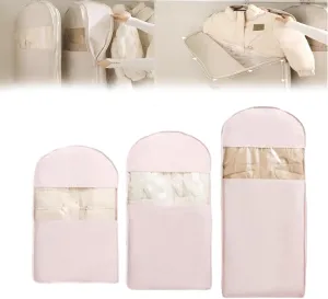 Taprinferior Hanging Garment Bag, Space Saving Hanging Garment Bag with Self Compression Zipper, 2025 New Space Saving Hanging Protector, Space Saver Closet Organizers (Pink, ALL)