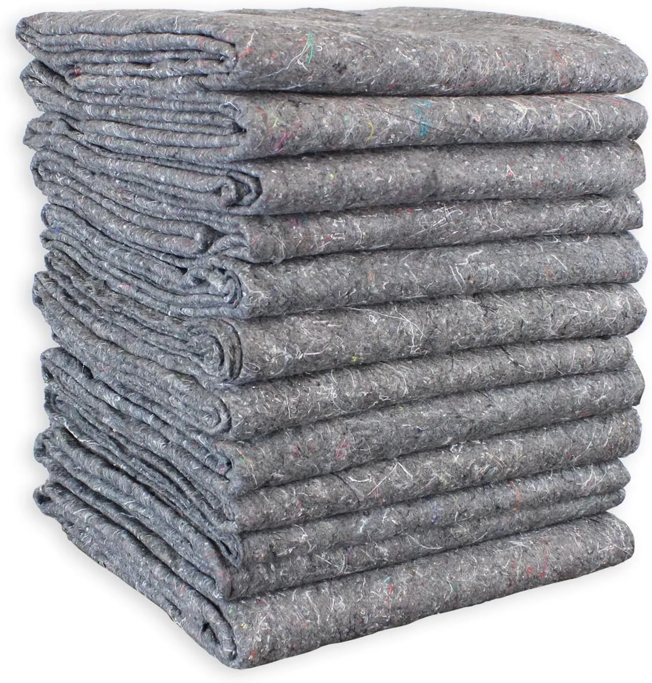 Textile Moving Blankets, Eco-Friendly 100% Recycled Packing Blankets for Moving, 72 x 54 inch - 12 Pack