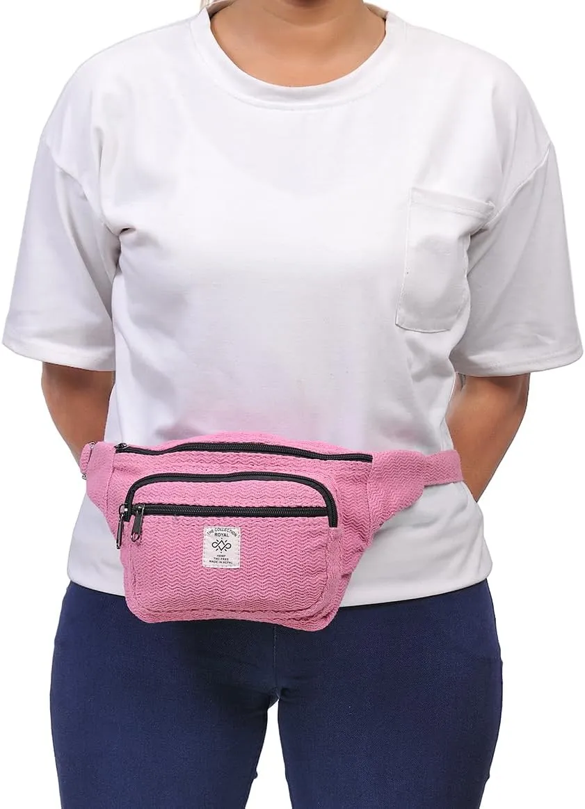 THE COLLECTION ROYAL Himalayan Hemp and Cotton Fanny Pack, Eco-friendly, Boho, Hippie Fanny Pack, Waist Belt, Travel Utility Belt