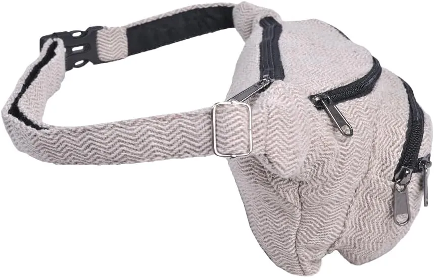THE COLLECTION ROYAL Himalayan Hemp and Cotton Fanny Pack, Eco-friendly, Boho, Hippie Fanny Pack, Waist Belt, Travel Utility Belt